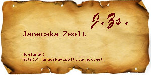 Janecska Zsolt névjegykártya